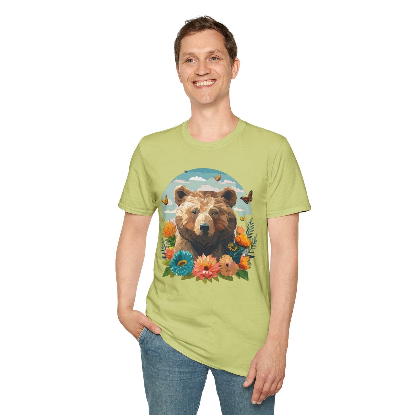 Bear T Shirt Unisex Teddy Bear Tee Softstyle 64000 One Hundred Percent Ring Spun Cotton Short Sleeve