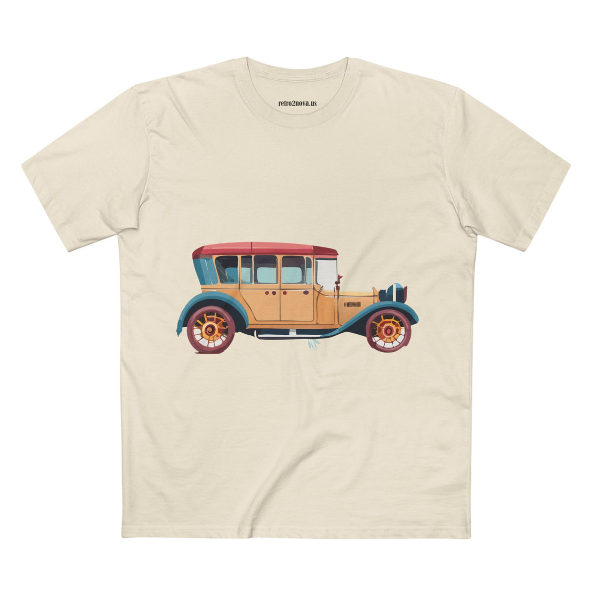 Retro Car Vintage Graphic Tee Staple Unisex 100 Cotton Tee Shirt - RC-5
