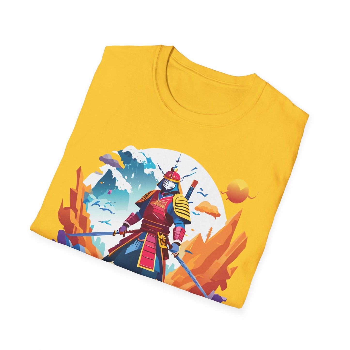 Samurai Shirt Unisex Short Sleeve T Shirt Gildan Softstyle 64000 100 Percent Ring Spun Cotton Tee