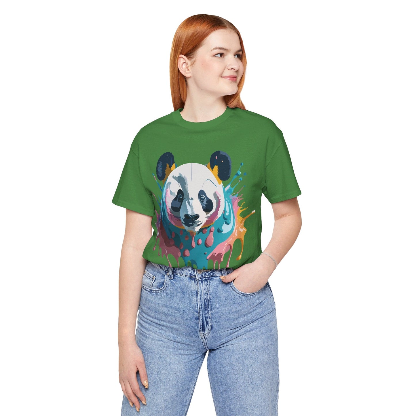 Panda Graphic Tee Unisex Short Sleeve Art Design By Adelpha Vintage Inspired Shirt