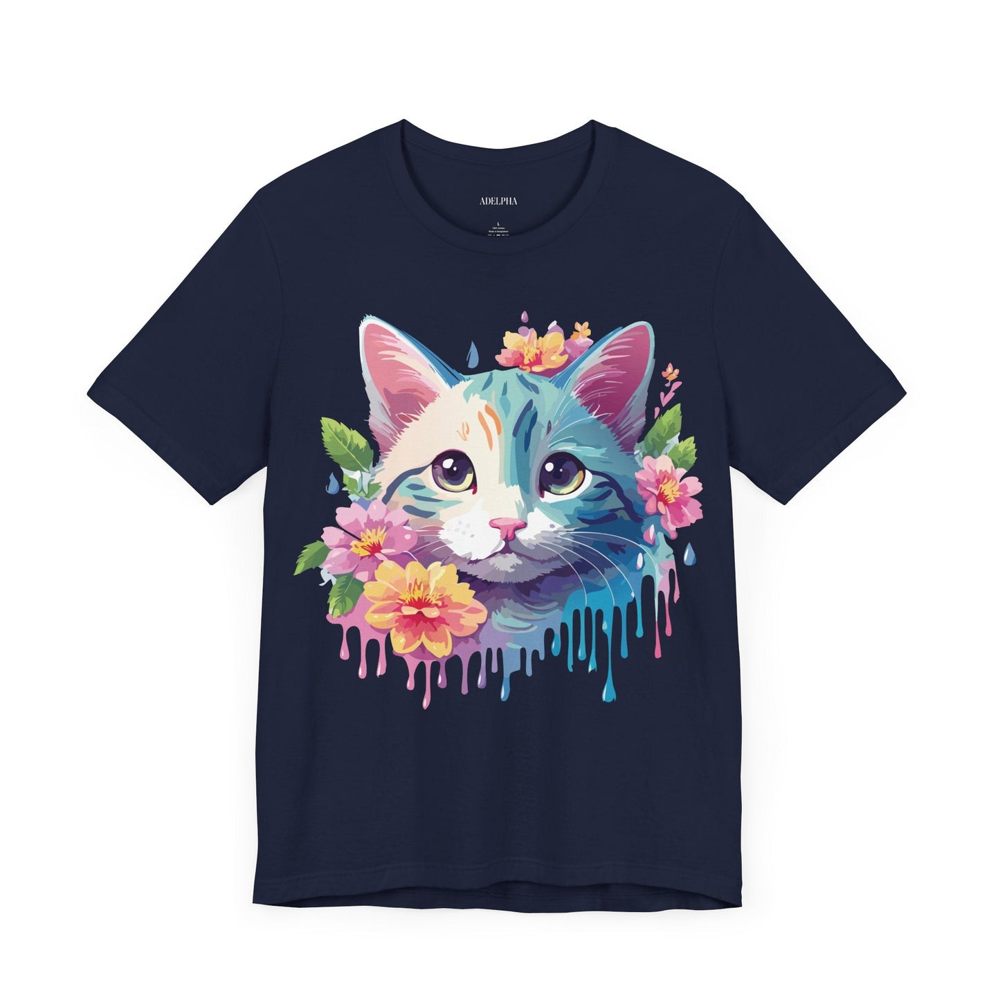 Cat Graphic Tee Unisex Shirt Adelpha Vintage Inspired Short Sleeve
