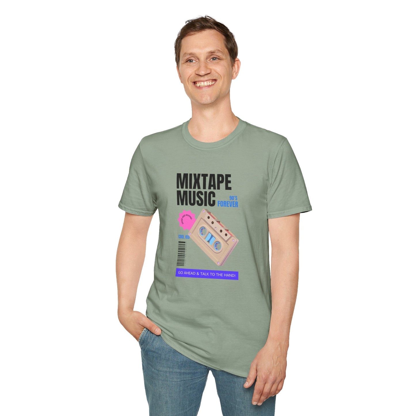 Mixtape Music Vintage Cassette T-Shirt Unisex Cotton Retro Audio Graphic Tee