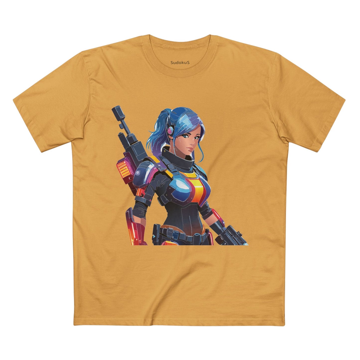 Army-woman Graphic Unisex 100 Cotton Staple Tee 5