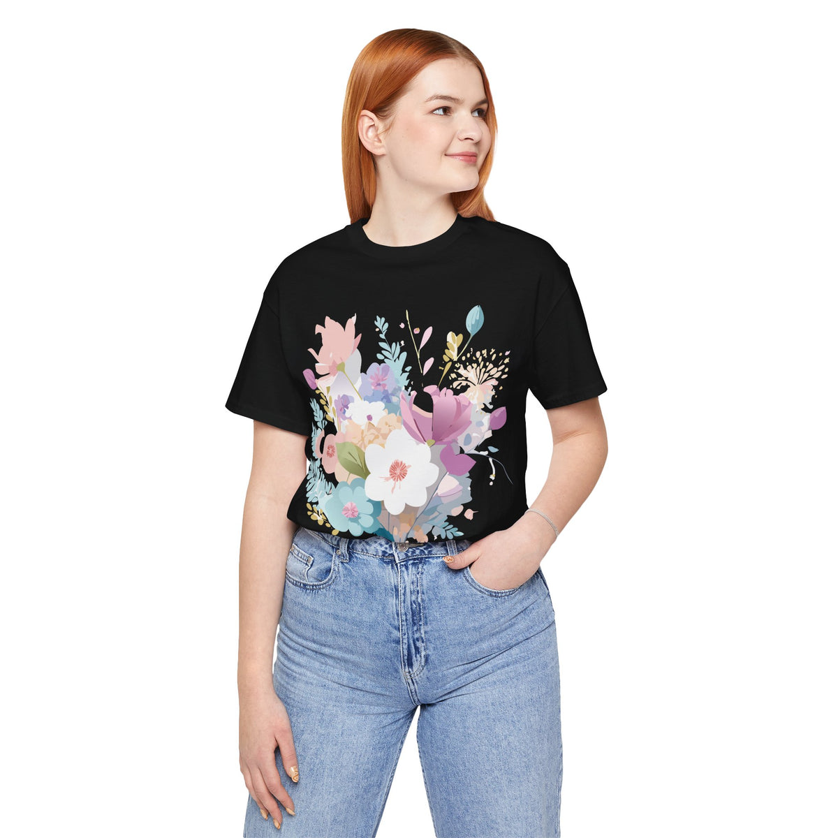 Floral Graphic Tee Shirt - Bella+Canvas Unisex 100 Cotton 47