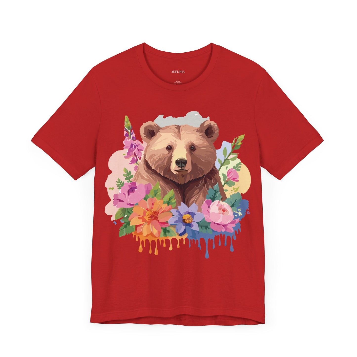 Bear Graphic Unisex 100 Cotton Short Sleeve Art Design Vintage T-Shirt 1