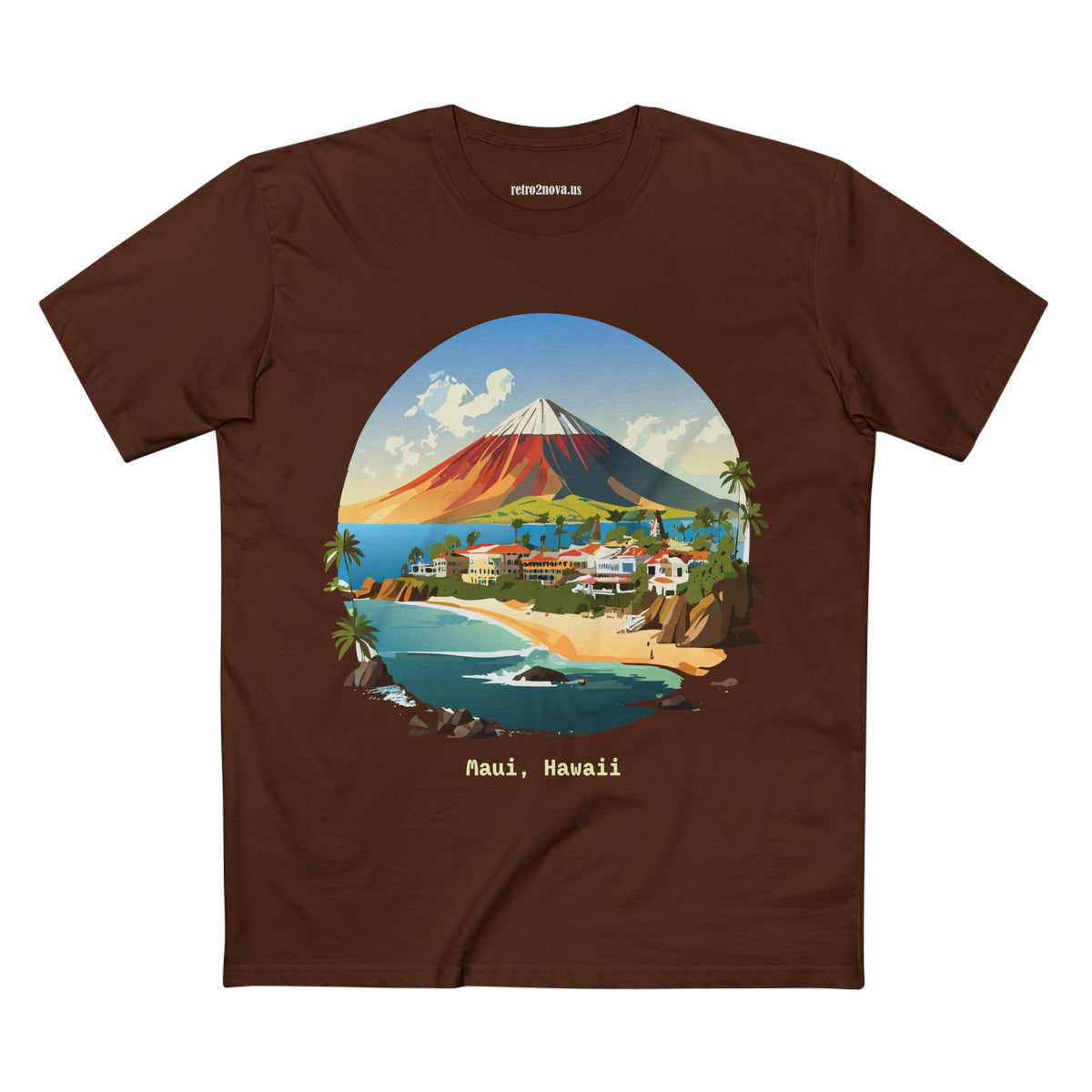 Maui Hawaii Vintage Beach Scene T-Shirt | Tropical Island Graphic Tee
