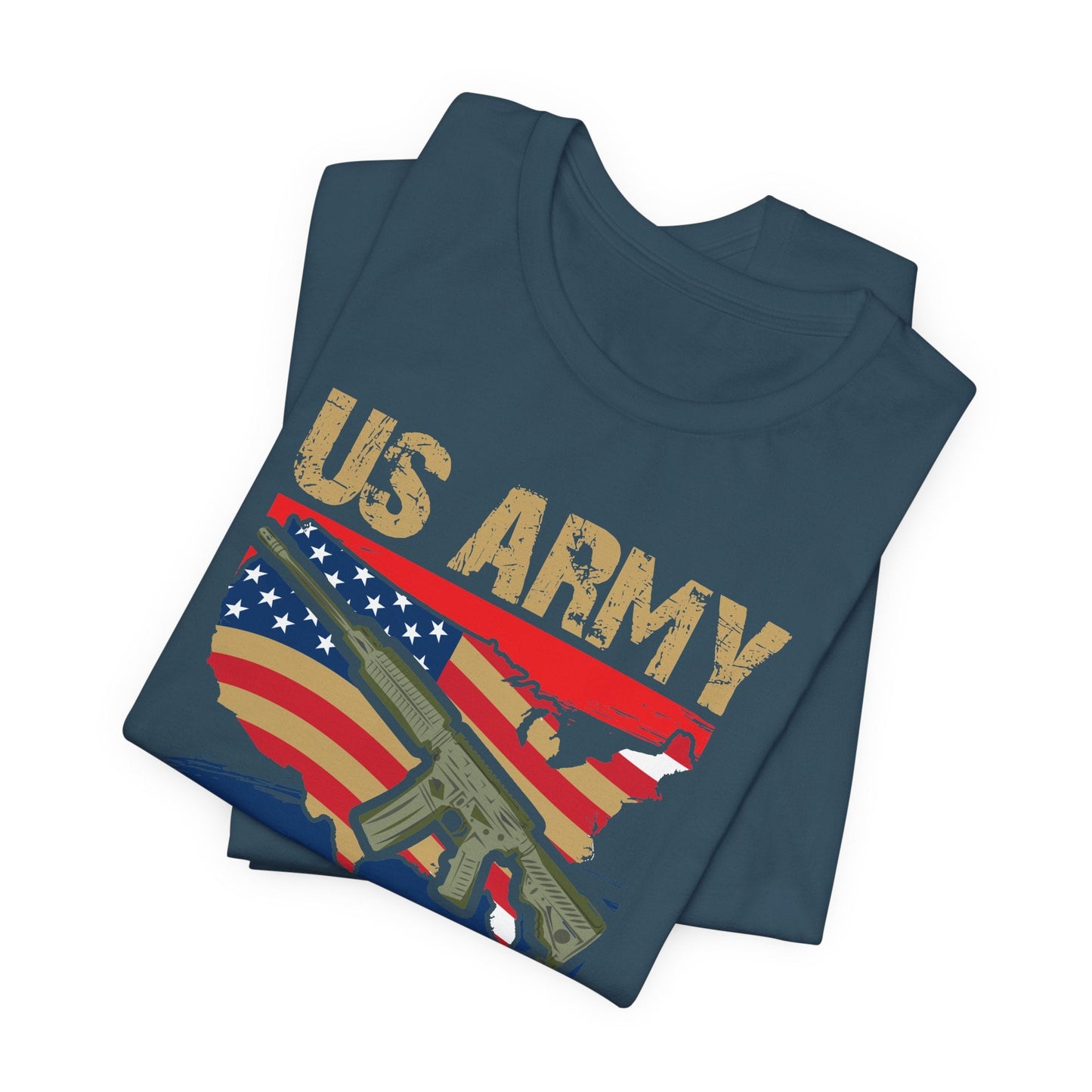 Army Veteran Patriotic Graphic Design Unisex Cotton T-Shirt v17