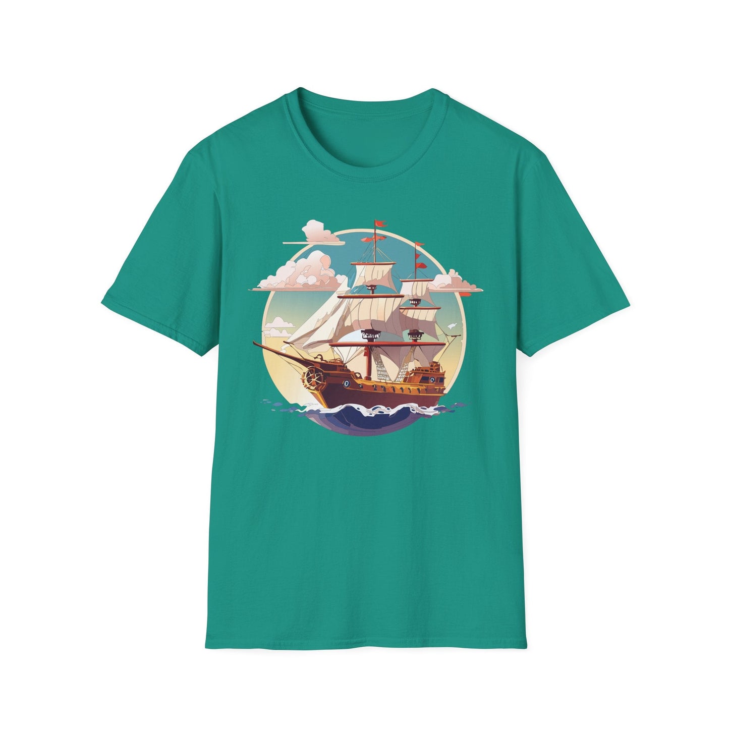 Unisex Ship T Shirts Frigate Vessel Tee Shirt Gildan Softstyle 64000 Cotton Comfort Premium Tee