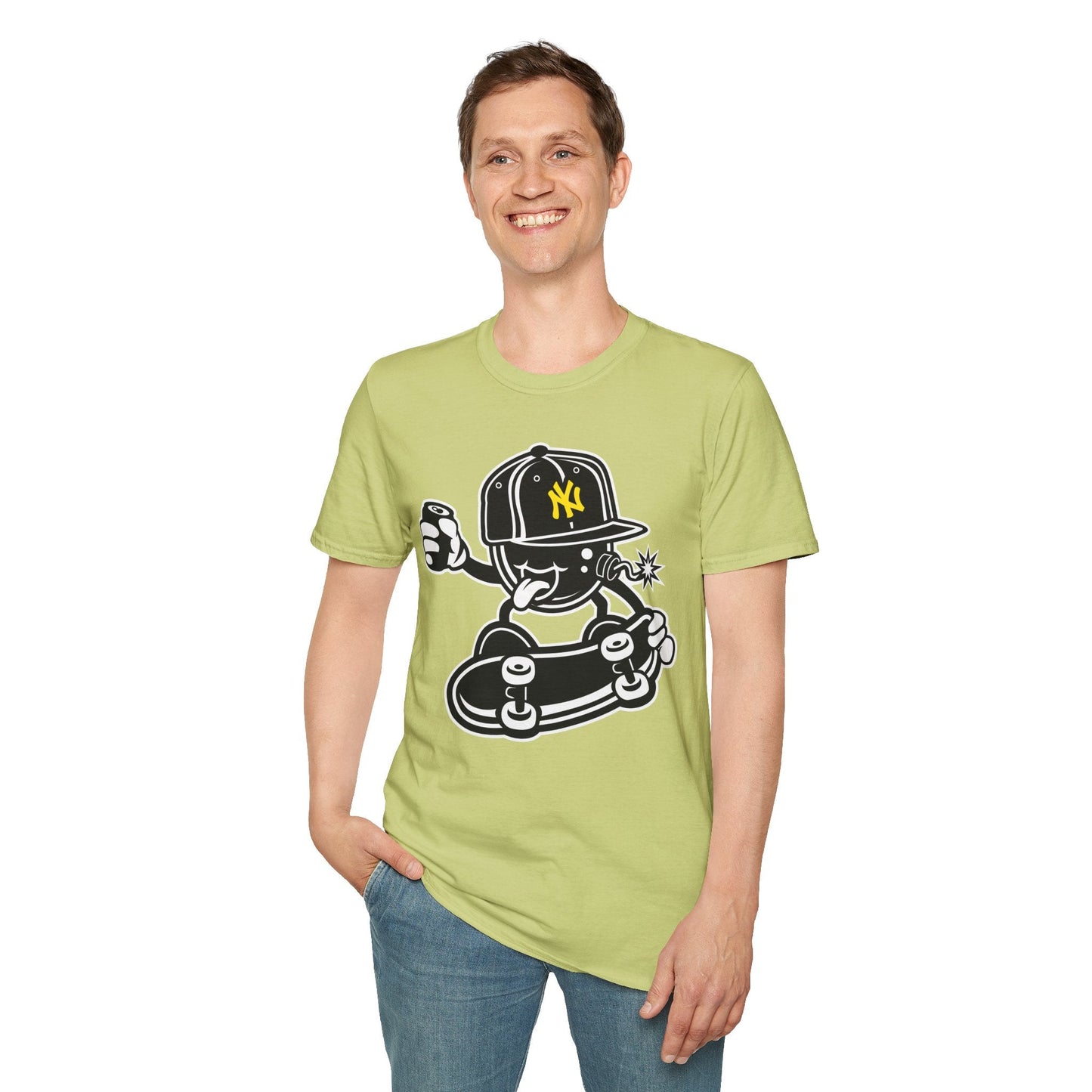 Cartoon T Shirt Animation Tee Funny Unisex Gildan Softstyle 64000 Cotton Breathable Lightweight Tee