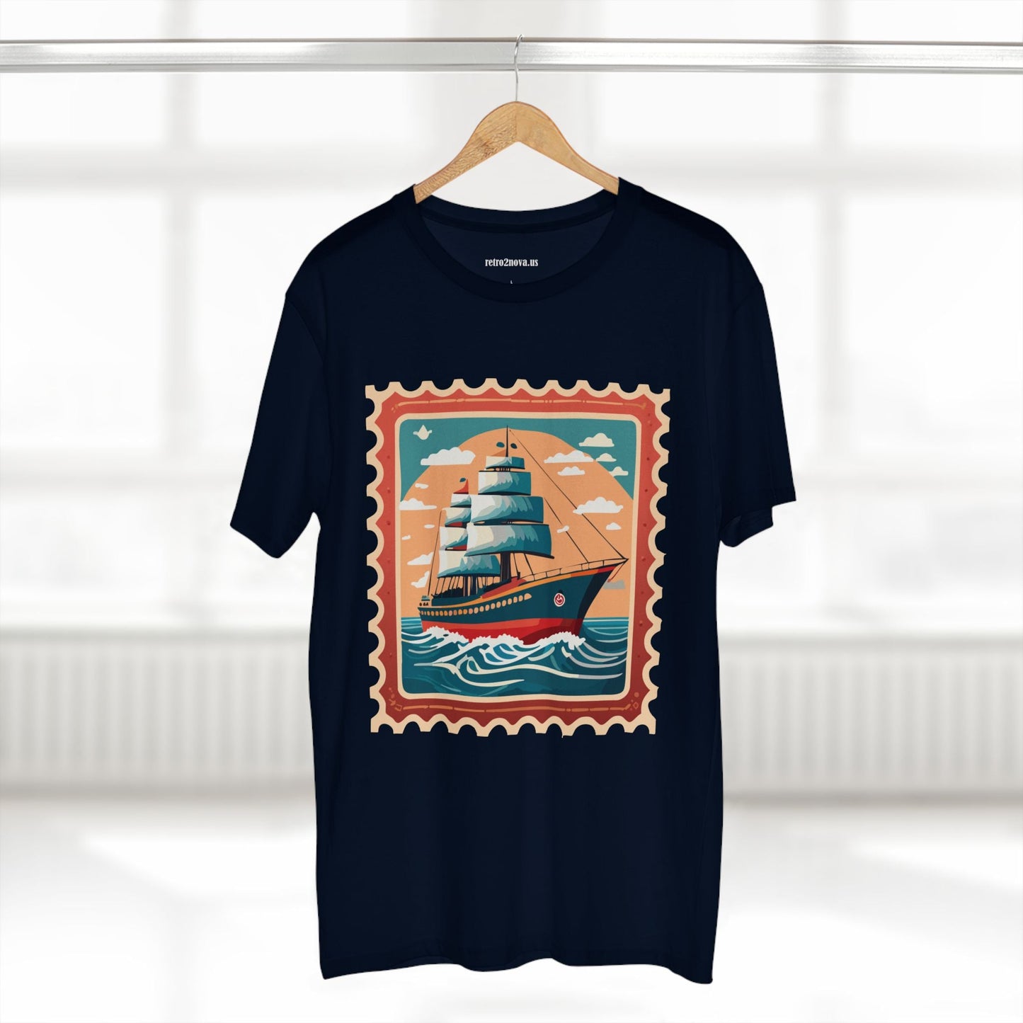Postage Stamp Shirt Unisex Premium Cotton Tee With Original Art Design Retro2Nova
