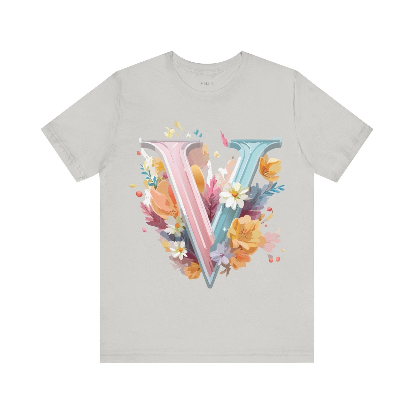 Letter V Graphic Tee Unisex Jersey Short Sleeve Art Design  Vintage Inspired