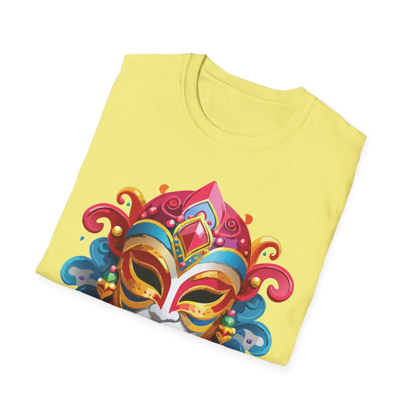 Mask Tee Shirt Unisex Masquerade Tees Softstyle 64000 100 Percent Cotton Lightweight Breathable