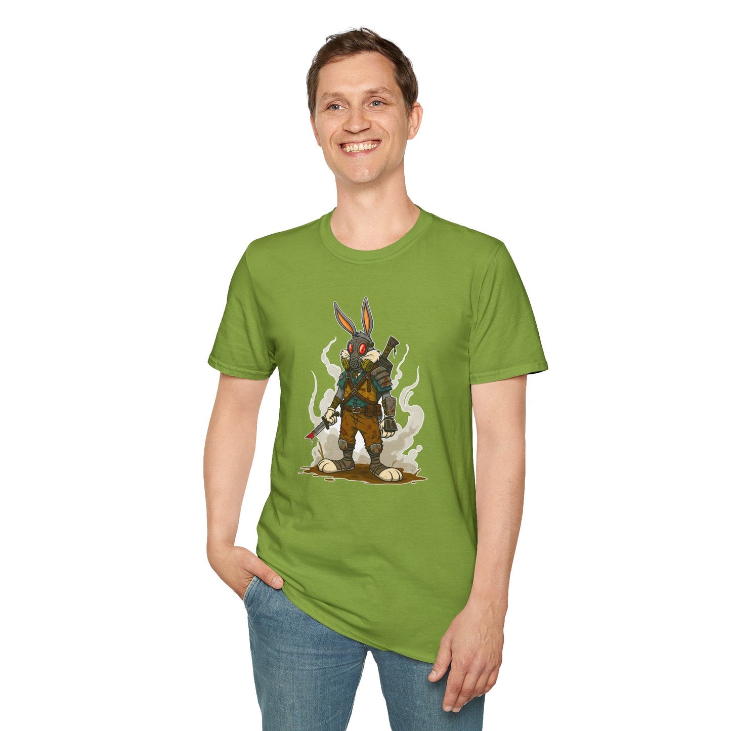 Cartoon Bunny Graphic Unisex Cotton Animal Animation Artwork Design Tee 13