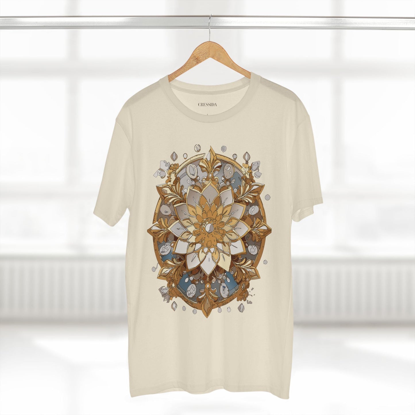 Floral Graphic T-Shirt Unisex 100 Cotton Art Design with Antique Flowers Tee 21