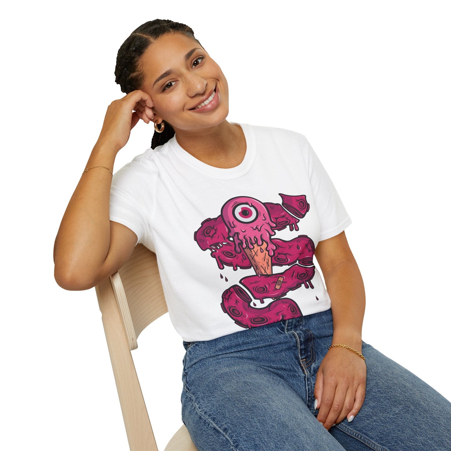 Cartoon T Shirt Animation Tee Funny Graphic Tee Unisex Gildan Softstyle Cotton 64000