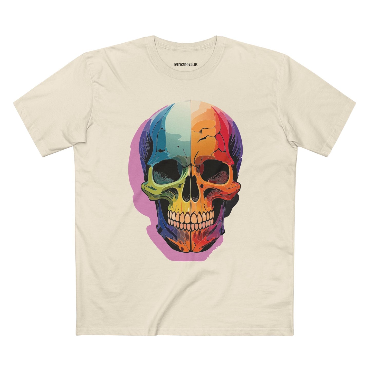 Skull Shirt Unisex Skeleton Tee Premium Cotton With Original Art Design Retro2Nova Collection