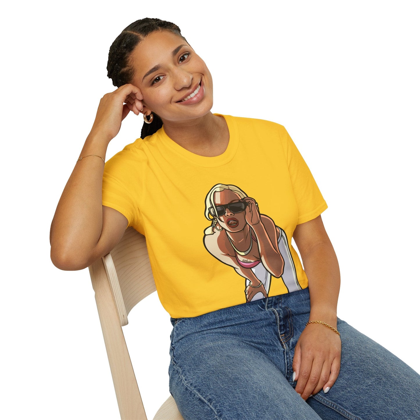 Cartoon Animation T Shirt Funny Tee Unisex Gildan Softstyle 64000 100 Percent Ring Spun Cotton
