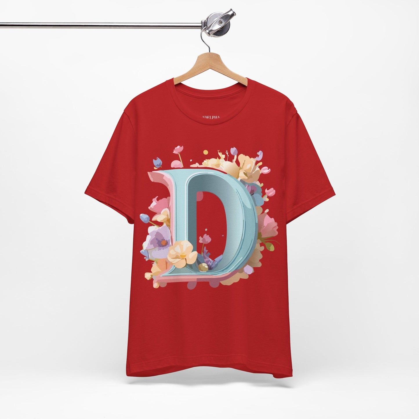 Letter D Graphic Tee Unisex Jersey Short Sleeve By Adelpha Vintage Inspired Artwork