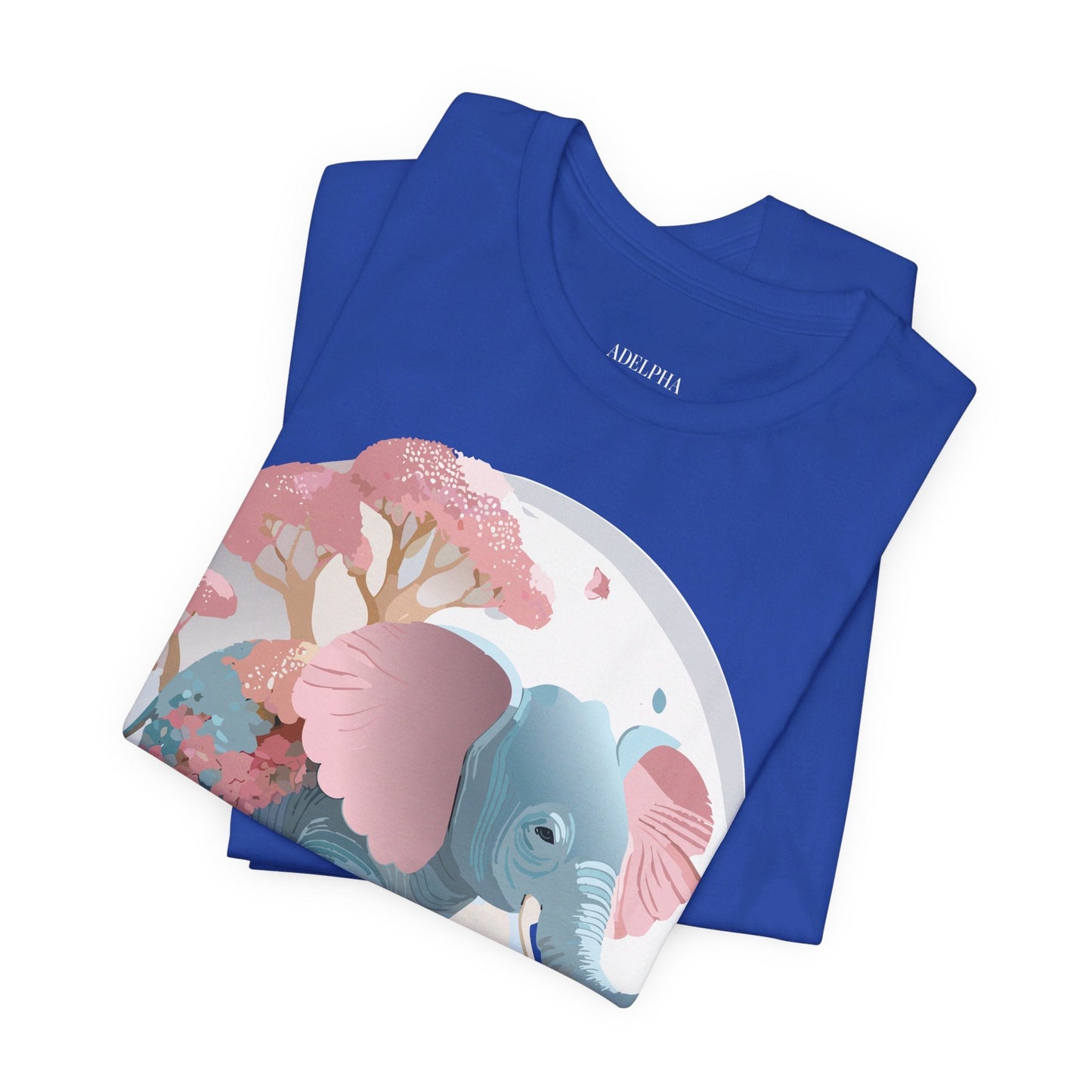 Adelpha Graphic Tee Unisex Vintage Inspired Artwork Elephant Short Sleeve Shirt Premium