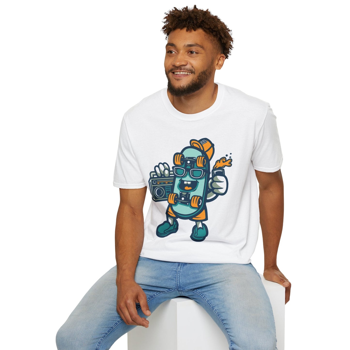 Cartoon Animation T Shirt Unisex Funny Tee Gildan Softstyle 64000 Ring Spun Cotton