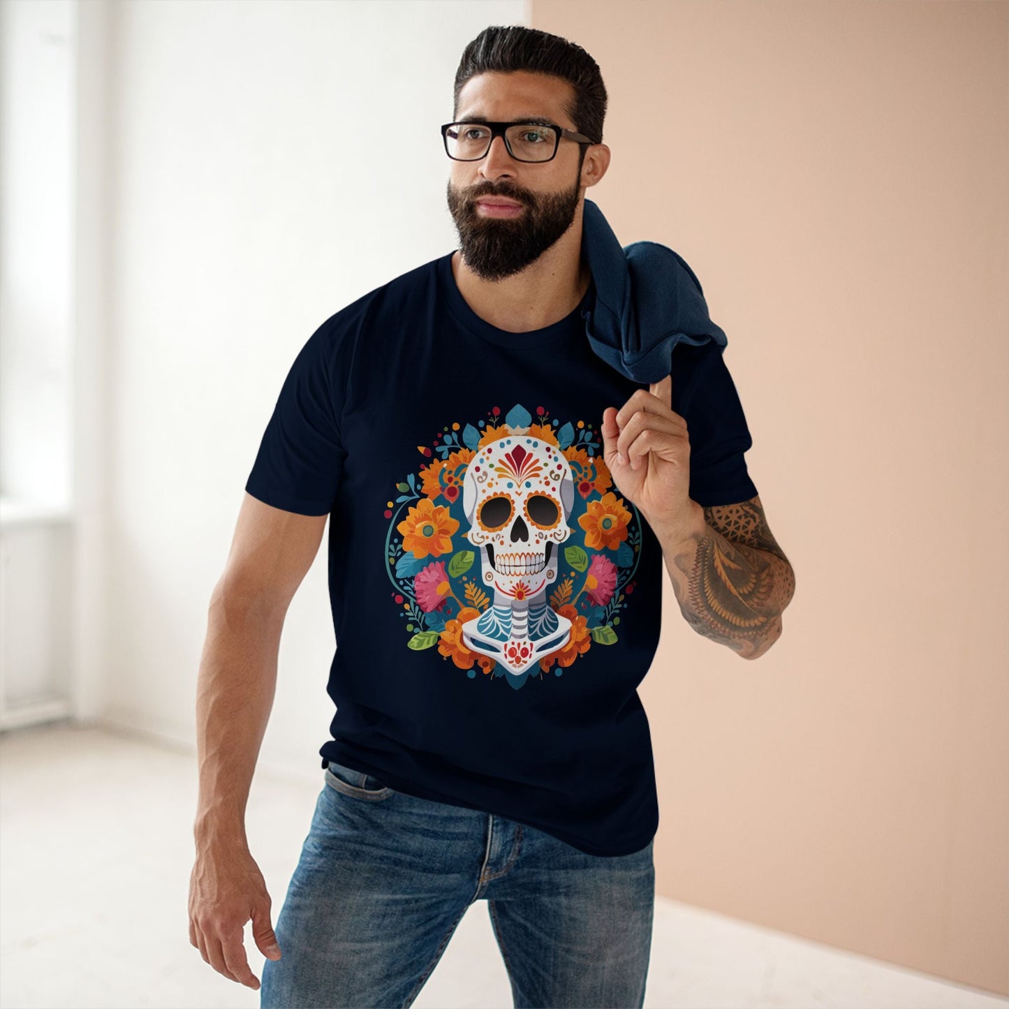 Skull Shirt Unisex Skeleton Tee Premium Cotton Staple With Original Art Design Retro2Nova