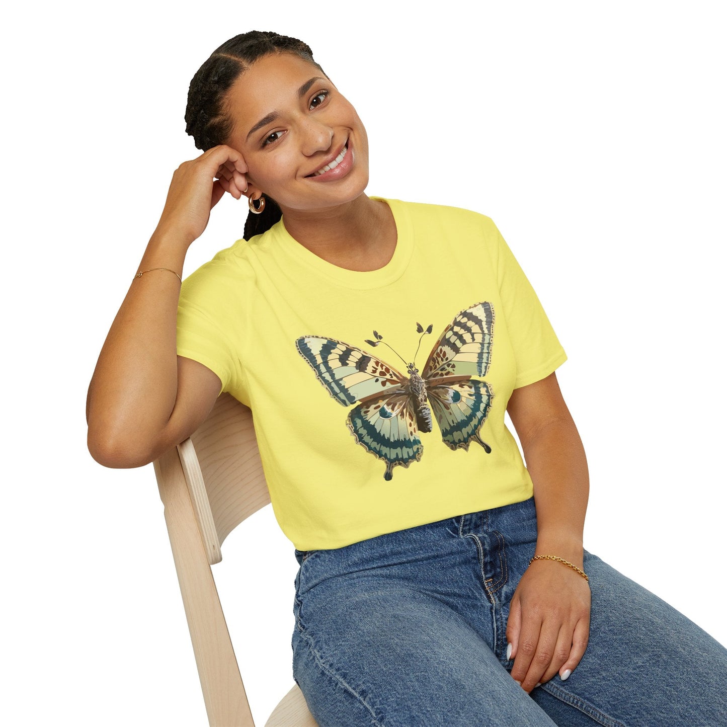 Butterfly Shirt Unisex T Shirt Monarch Butterfly Print Softstyle Gildan 64000 Tee
