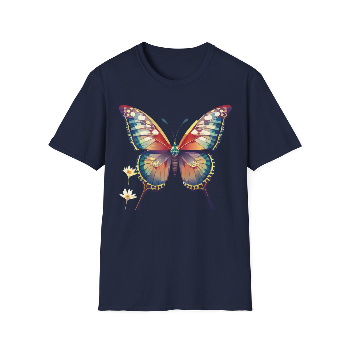 Butterfly Watercolor T-Shirt — Vibrant Multicolor Butterfly Tee for Spring Graphic Tee Unisex 100 Cotton Gildan T-Shirt
