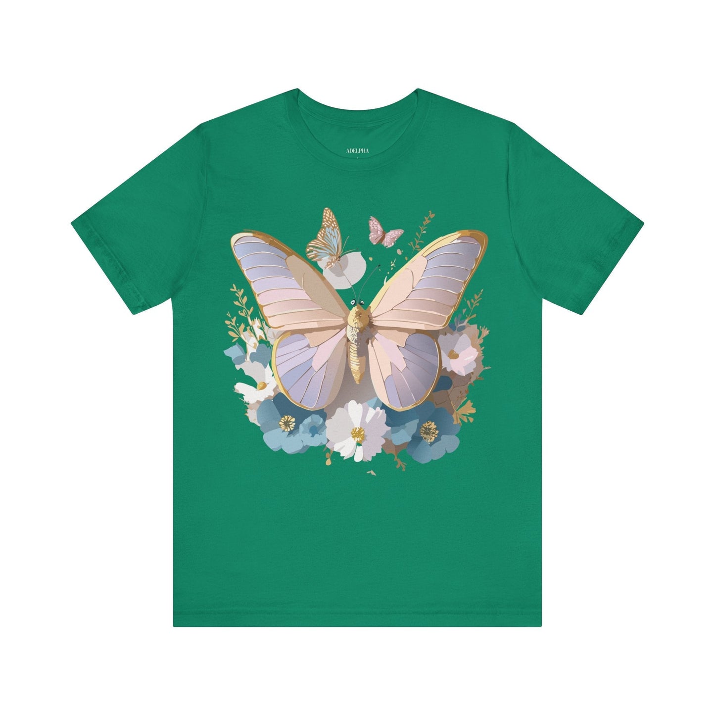 Butterfly Graphic Tee Unisex Short Sleeve Vintage Inspired Artwork Adelpha