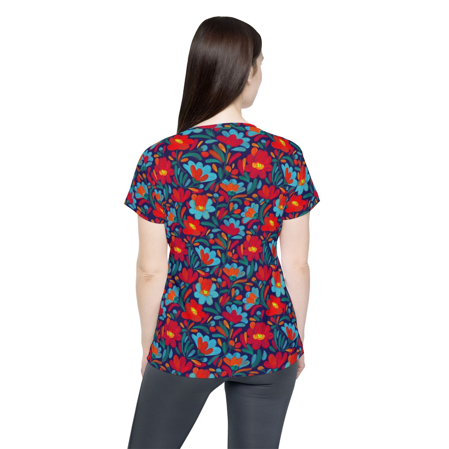 Women Poly Shirt with Floral Print F263