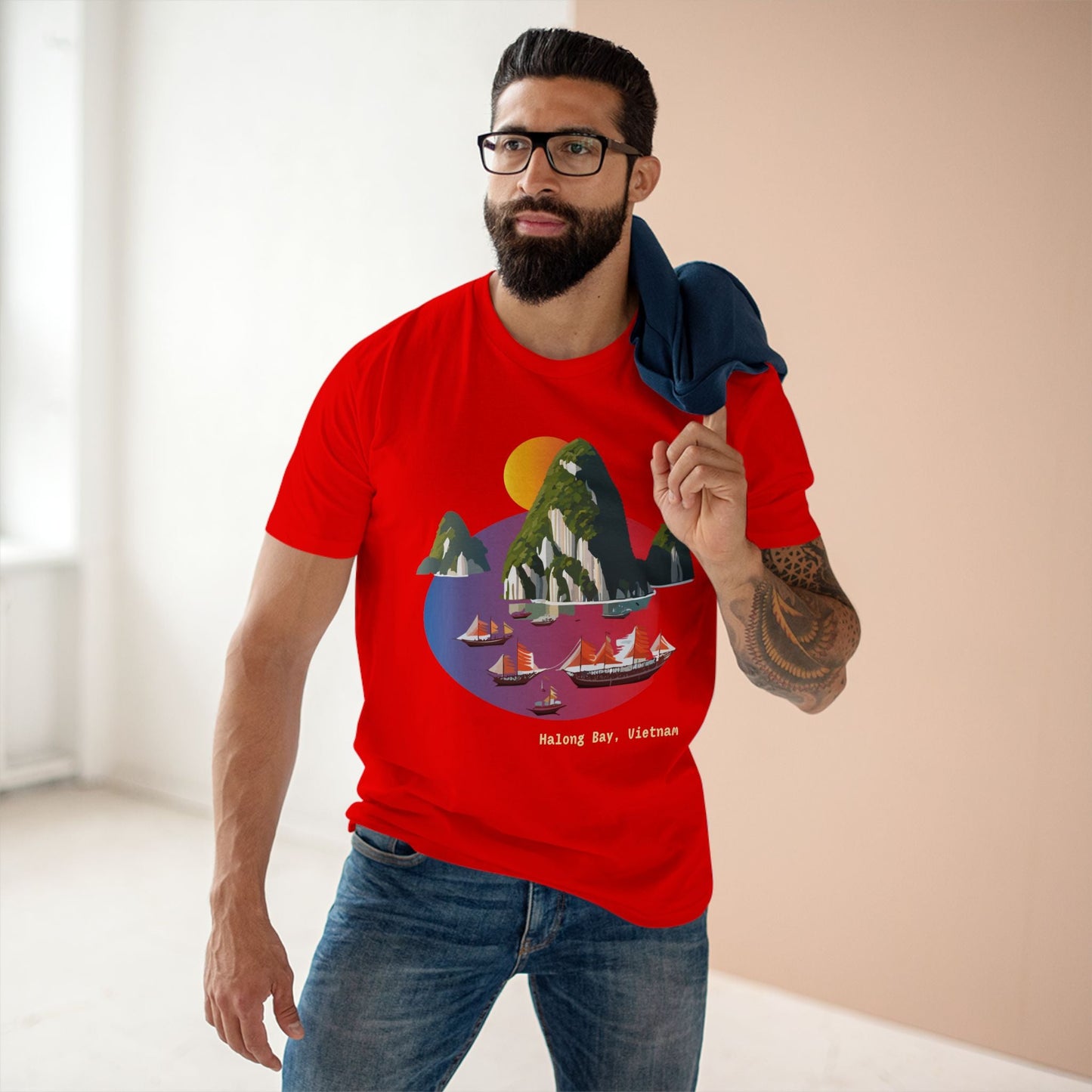 Travel Shirt Vietnam Tourists Unisex Premium Cotton Tee with Original Art Design