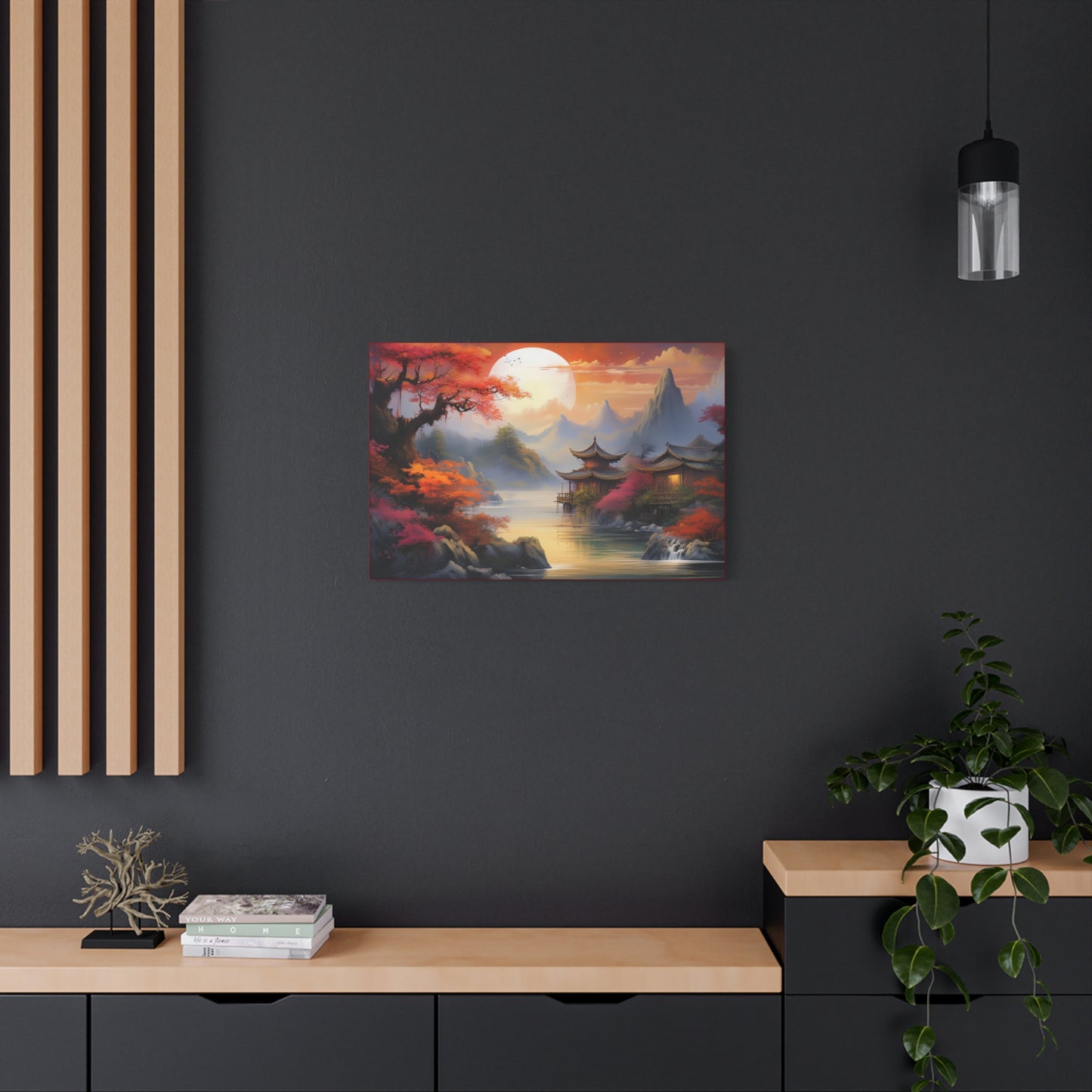 Japanese Painting Print Canvas 24x16, 30x20, 36x24, 48x32, 60x40, Bright Latex Inks Pine-Wood Inner Frame JPN-13