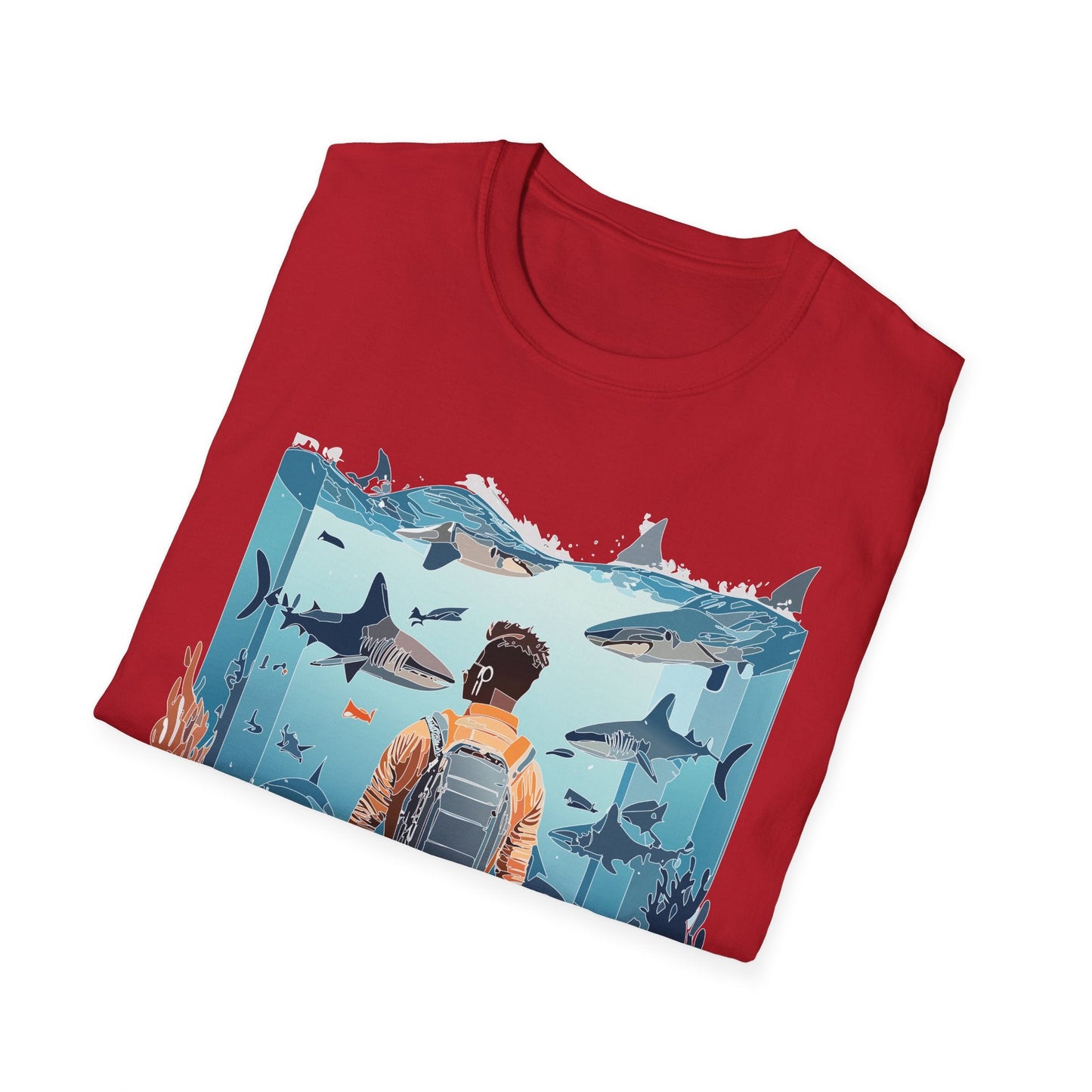 Ocean Graphic Unisex Softstyle Cotton Tee 4