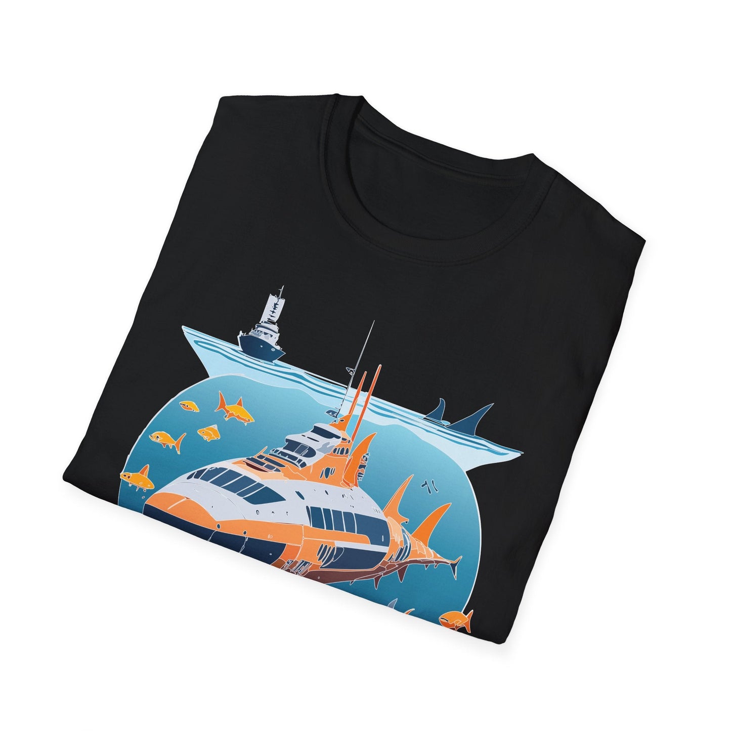 Ocean Tee Shirt Unisex Short Sleeve Gildan Softstyle 64000 Premium Comfort Ocean Artwork