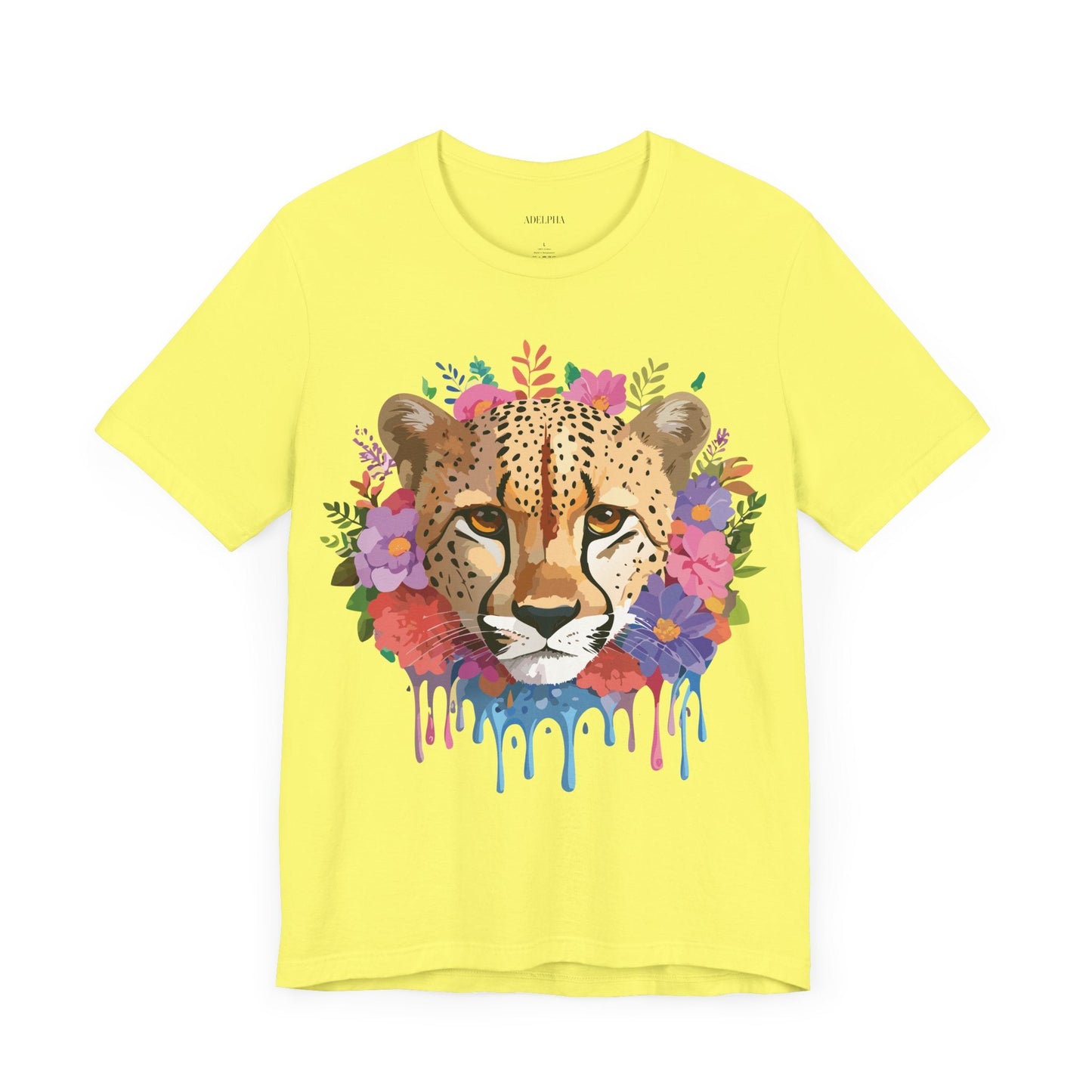 Adelpha Cheetah Graphic Tee Unisex Short Sleeve Art Shirt Original Artwork