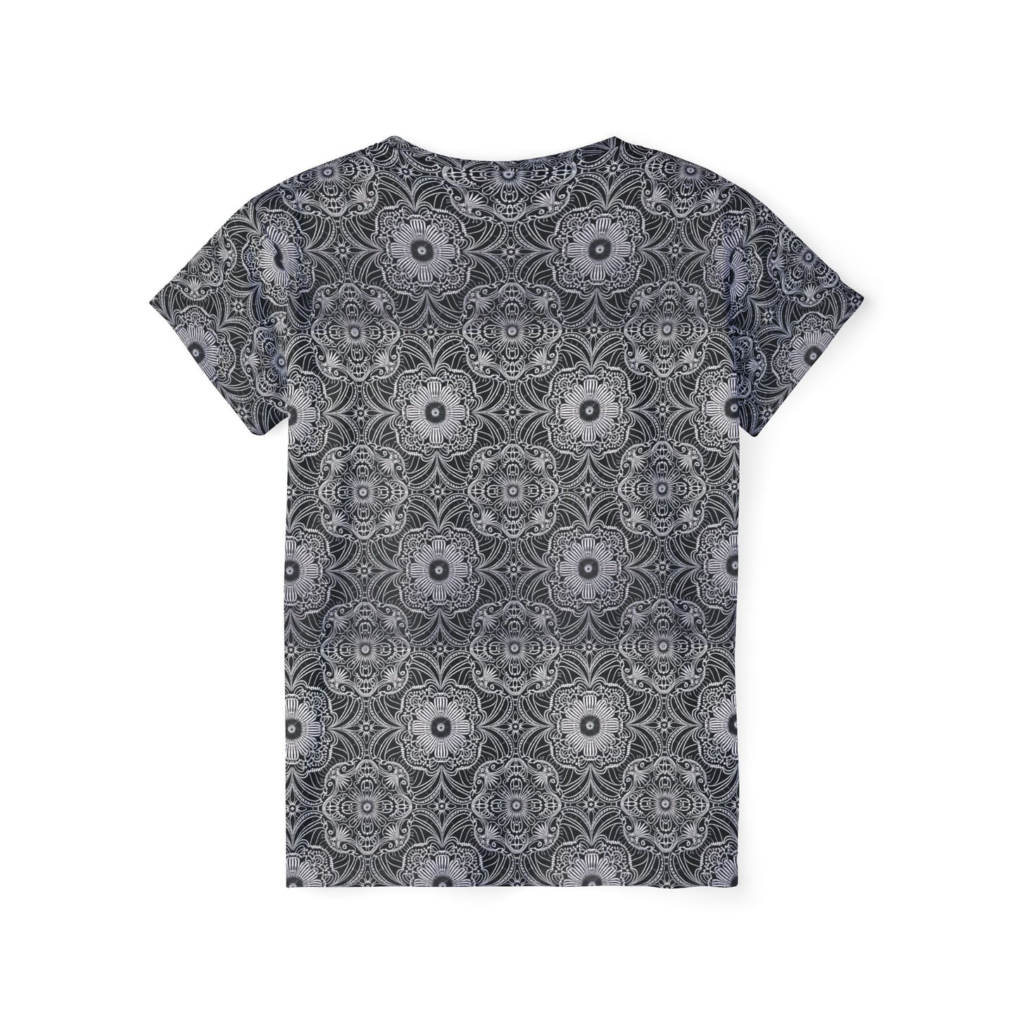 Lace Print Poly Shirt, Poly Shirt with Lace Print, Lace Shirt 58