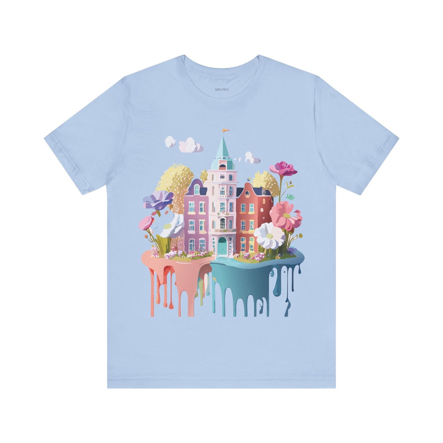 Amsterdam Tourist Graphic Tee Unisex Vintage Inspired Art Design by Short Sleeve