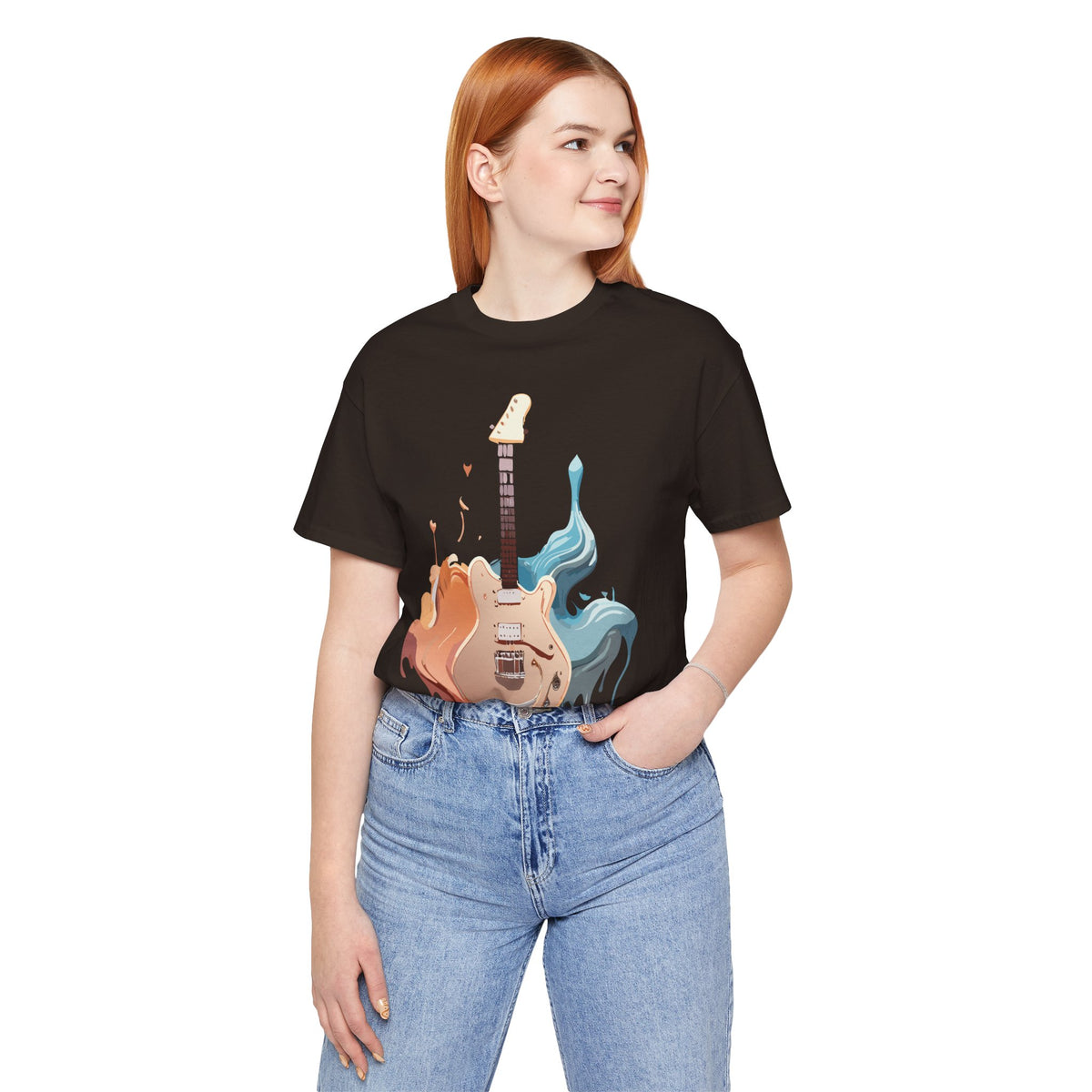 Music Graphic Unisex Cotton Bella+Canvas Tee with Art Design n167