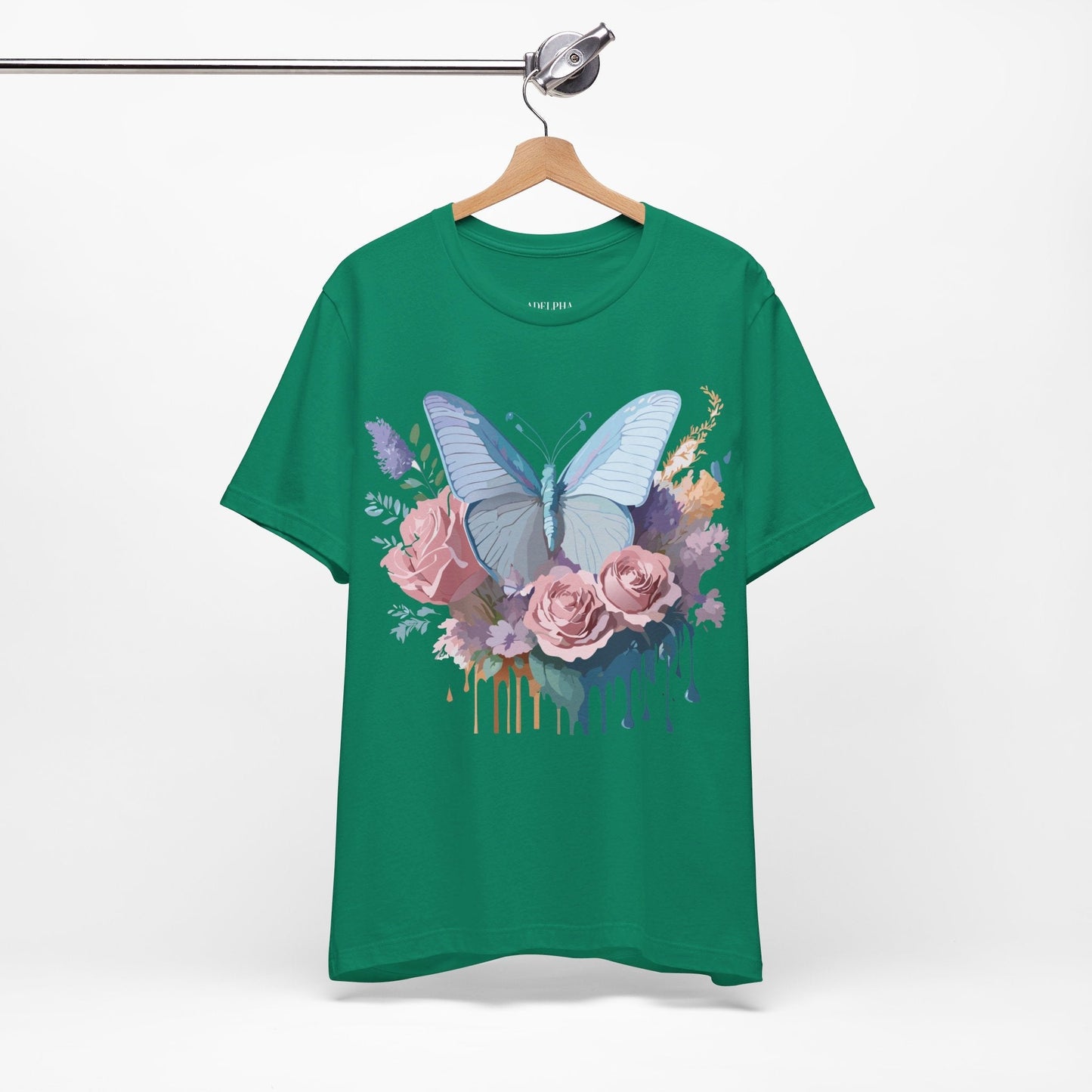 Butterfly Graphic Tee Unisex Jersey Short Sleeve Adelpha Vintage Art Design