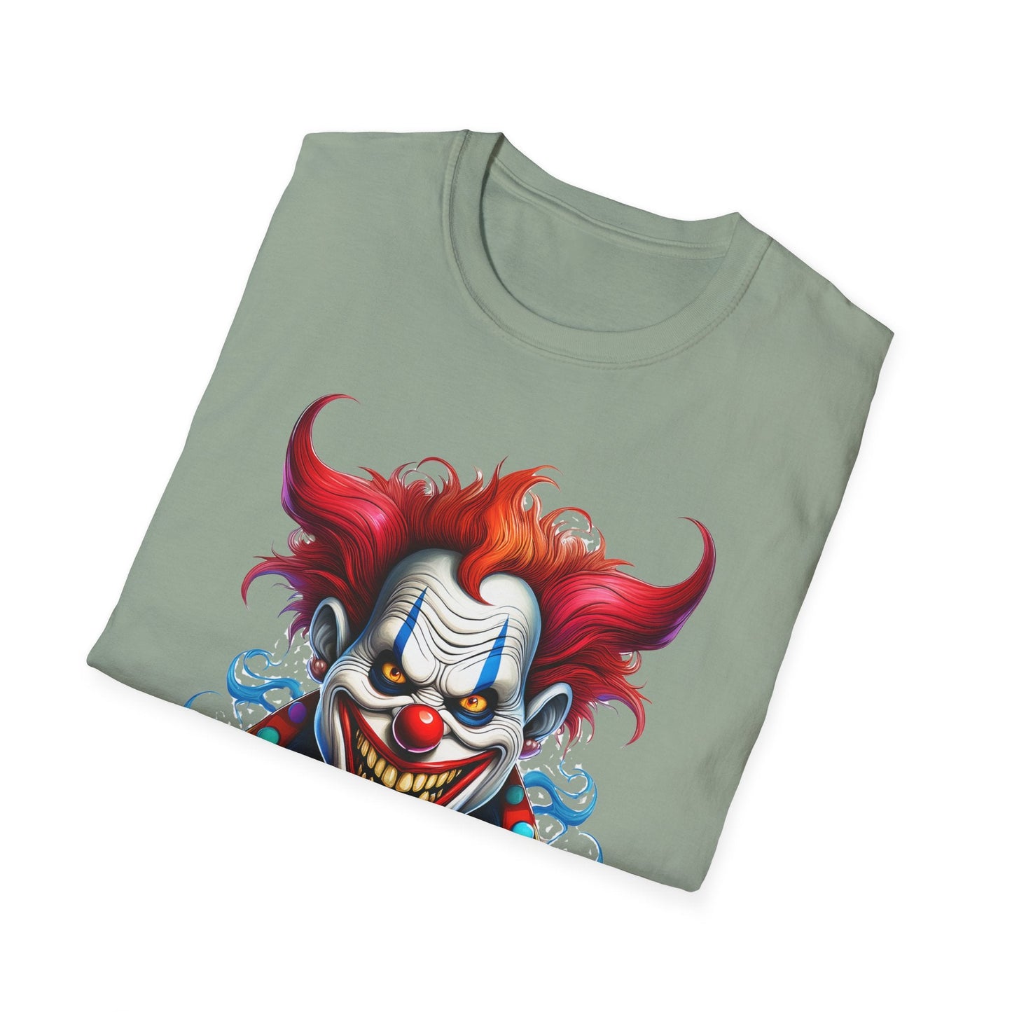 Clown Shirt Unisex Tee Circus Shirt Funny Man Shirt Scary Man Tee 100 Percent Cotton Gildan 64000