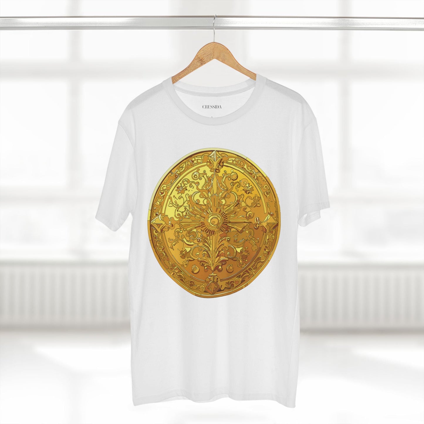 Antique Gold Coin Graphic Design T-Shirt Unisex 100 Cotton With Golden Print Artwork Tee 24