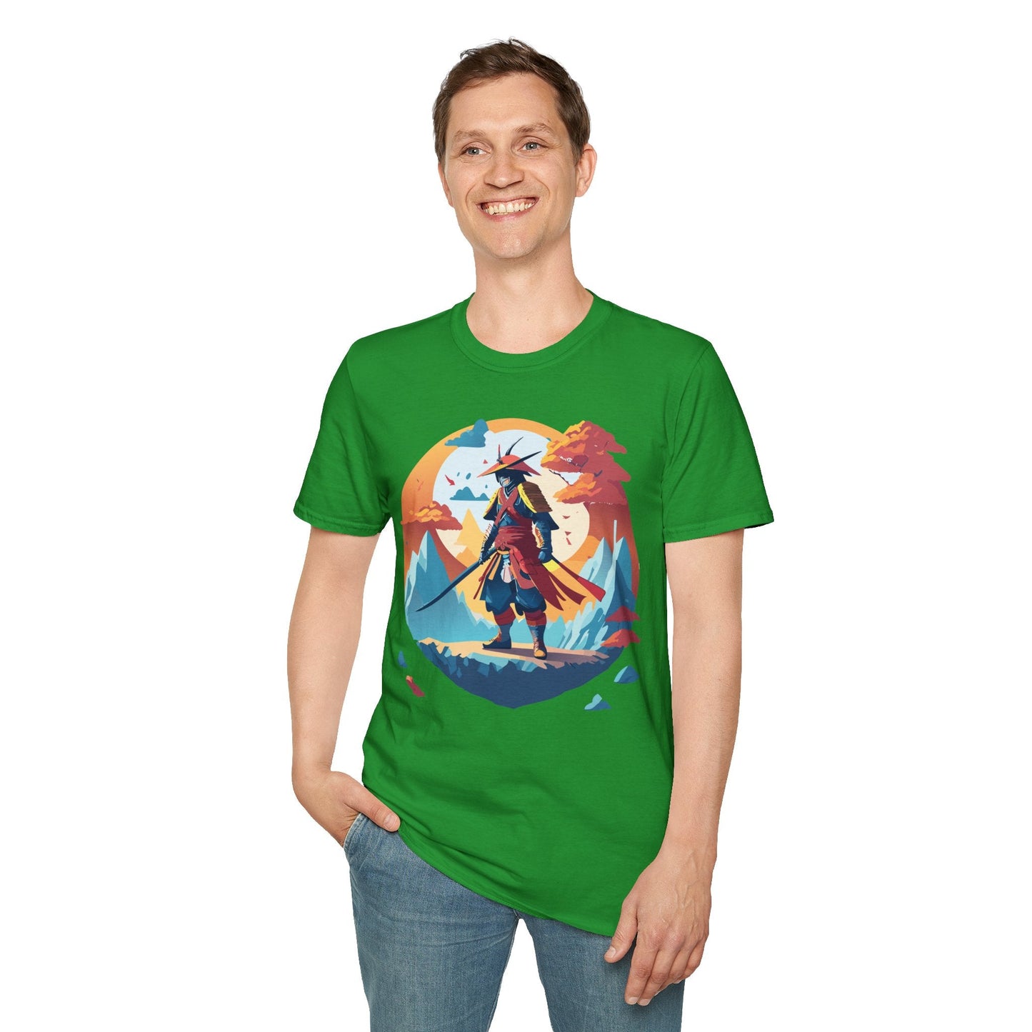 Samurai Shirt Unisex Tee Gildan Softstyle 64000 100 Percent Ring Spun Cotton Lightweight