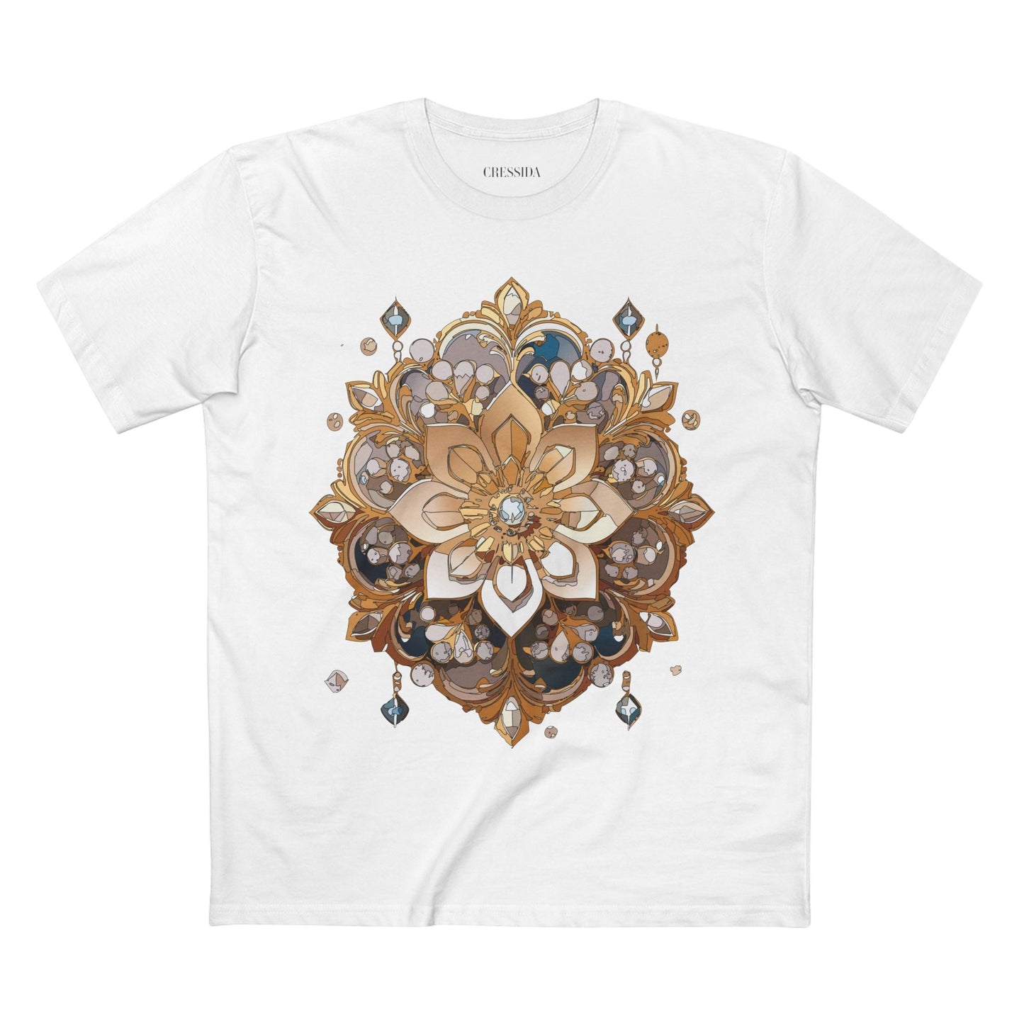 Floral Graphic T-Shirt Unisex 100 Cotton Art Design with Antique Flowers Tee 22
