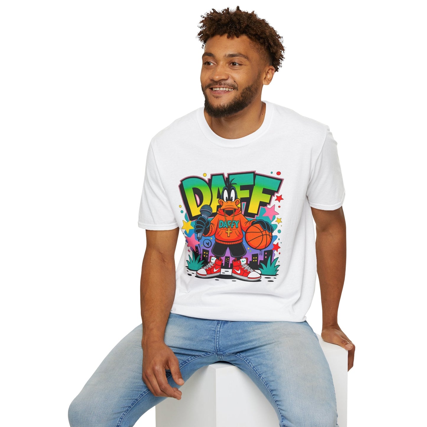 Unisex Cartoon T Shirt With Animation Design Funny Animals Tee Gildan Softstyle 64000