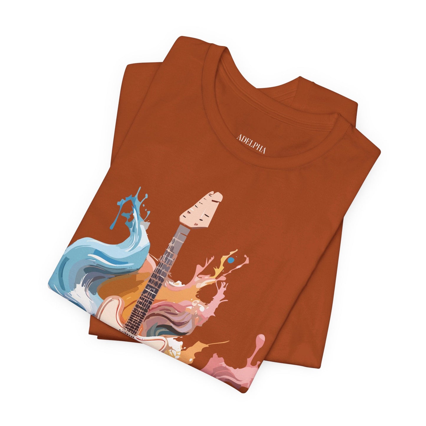 Adelpha Music Graphic T Shirt Unisex Short Sleeve Vintage Inspired Art Tee For Everyday Casual Wear
