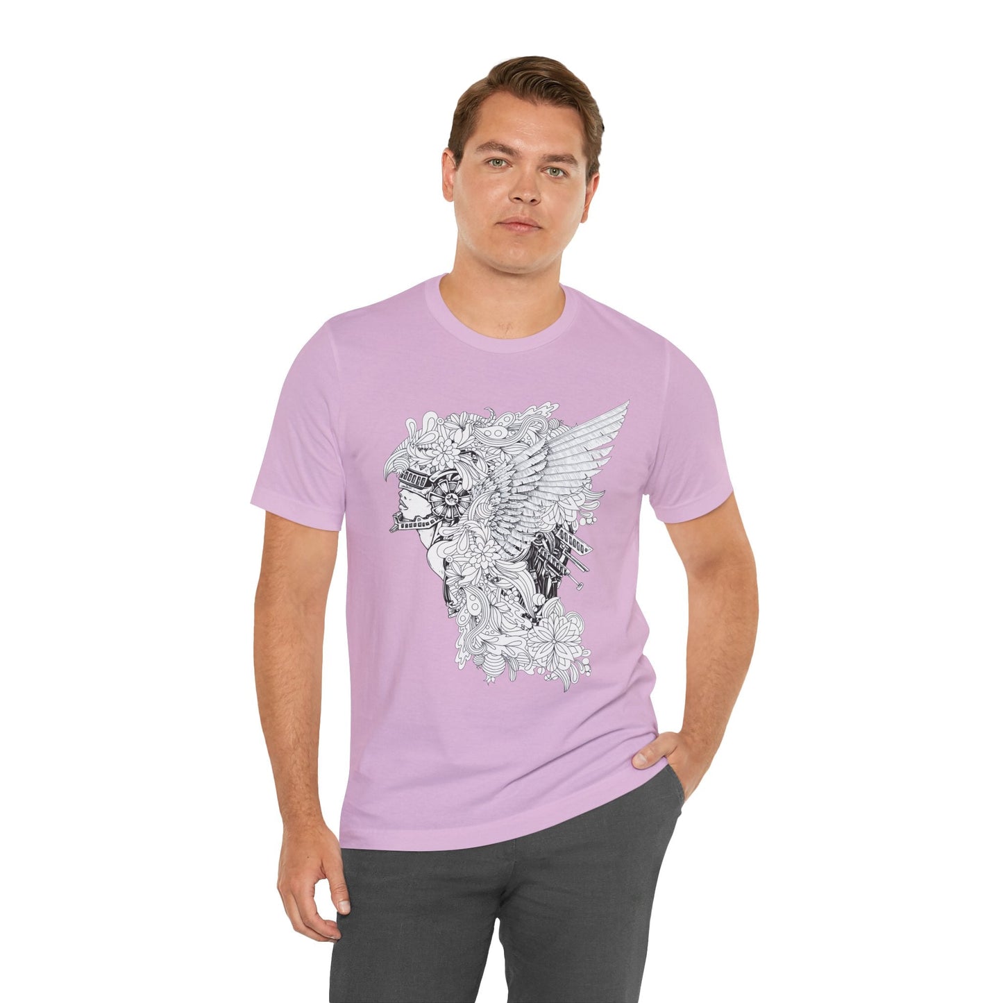 Eagle Illustration Graphic Unisex Cotton T-Shirt r26