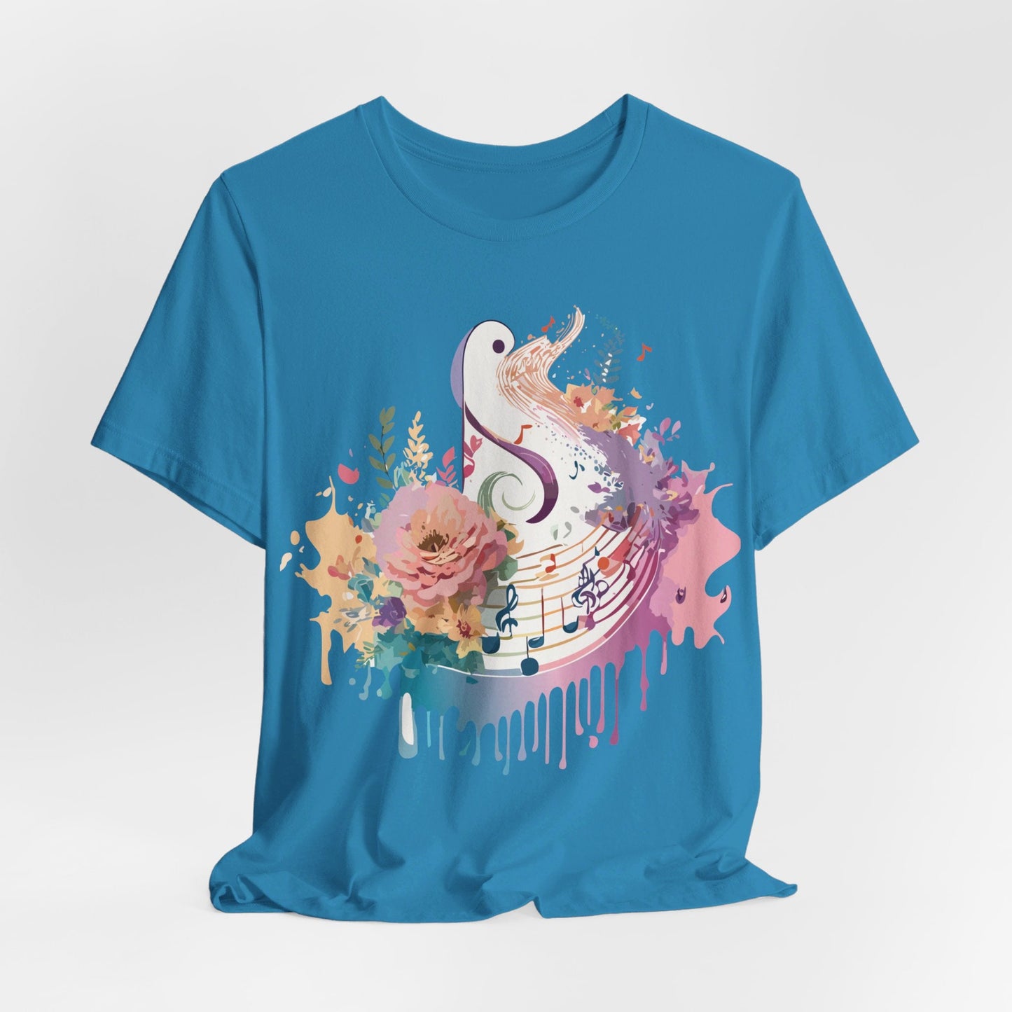 Adelpha Graphic Tee Unisex Short Sleeve Vintage Inspired Artwork Music Theme T Shirt
