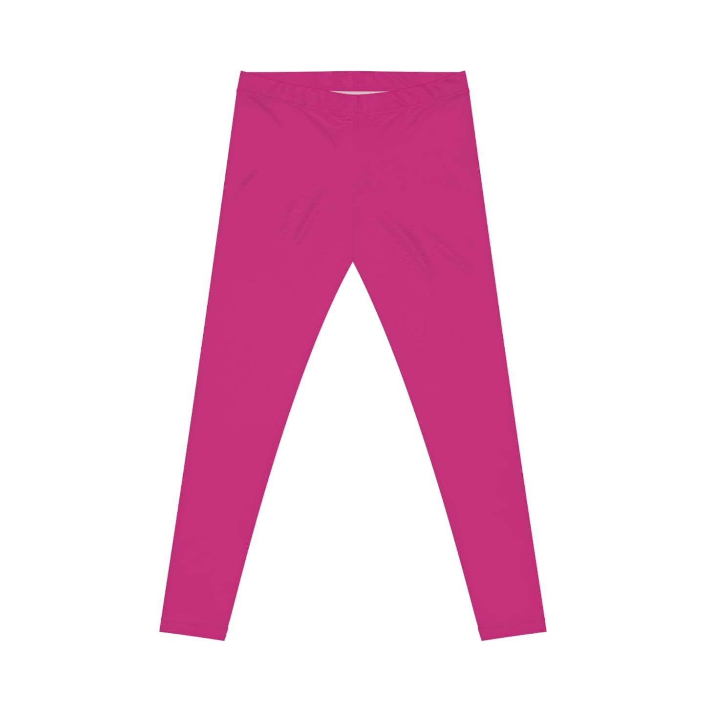 Hot Rose Color Women's Poly-Span Casual Leggings XS-2XL