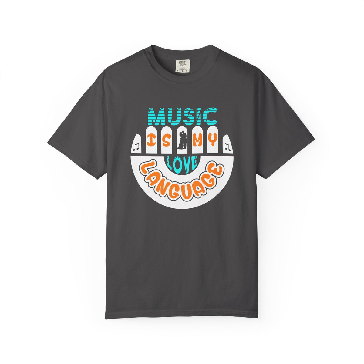 Music Is My Love Language T-shirt Retro Hand Graphic Unisex Cotton Tee 067