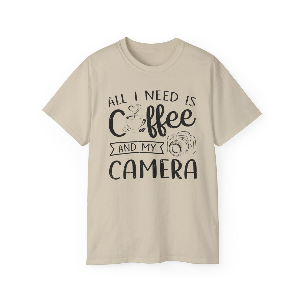 All I Need Is Coffee and My Camera Tee | Photographer Coffee Shirt