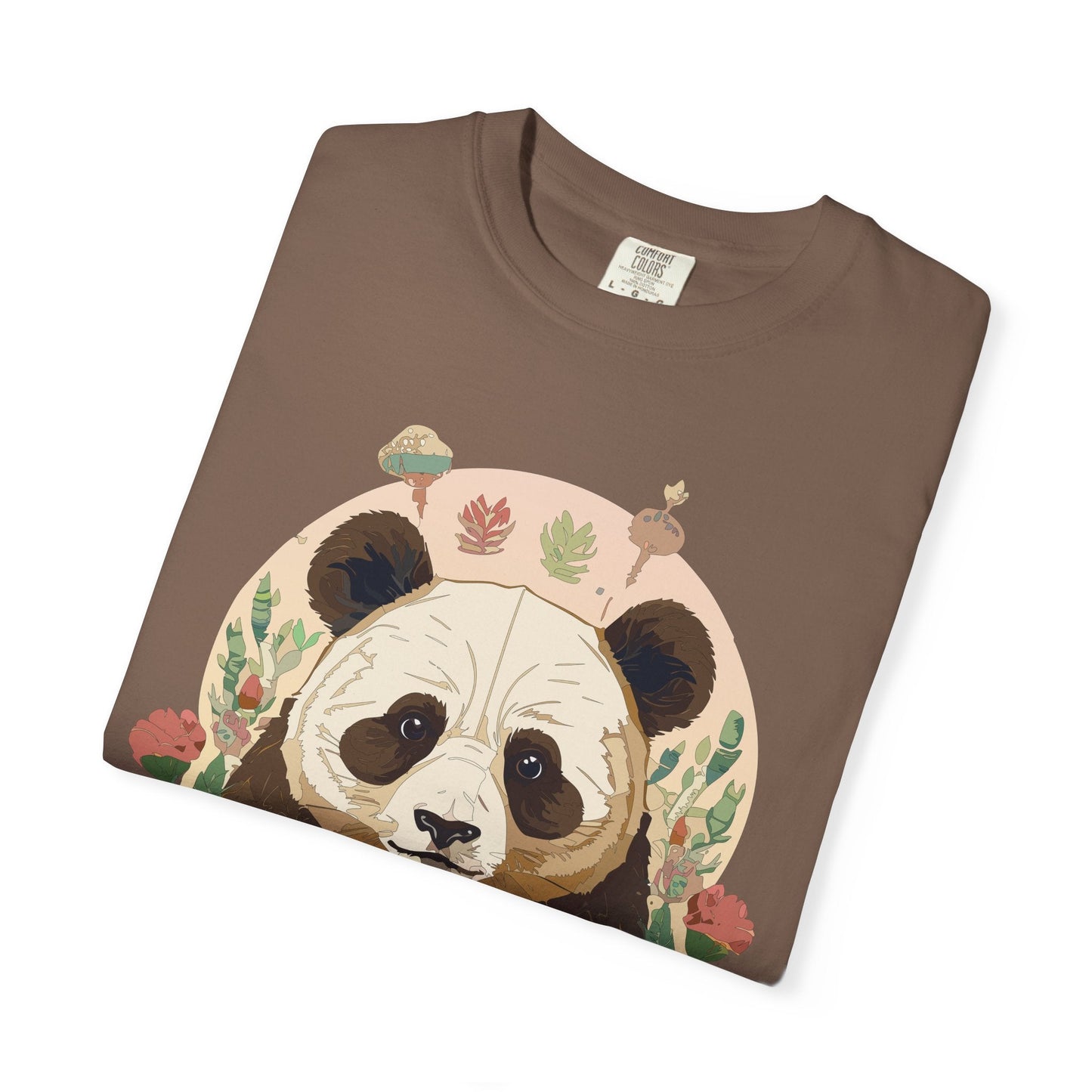Panda Portrait Graphic T-Shirt Unisex Cotton Floral Animal Art Tee p2